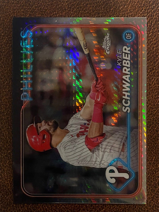 Kyle Schwarber - 2024 Topps Chrome - Prism Refractor - Phillies