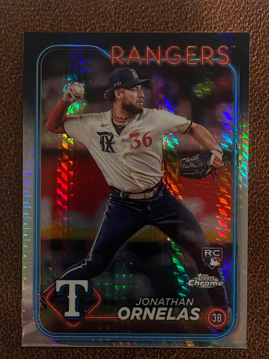 Jonathan Ornelas - 2024 Topps Chrome - Prism Refractor - Rangers