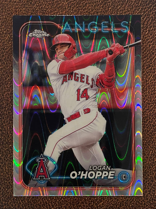 Logan O’Hoppe - 2024 Topps Chrome - Raywave Refractor - Angels