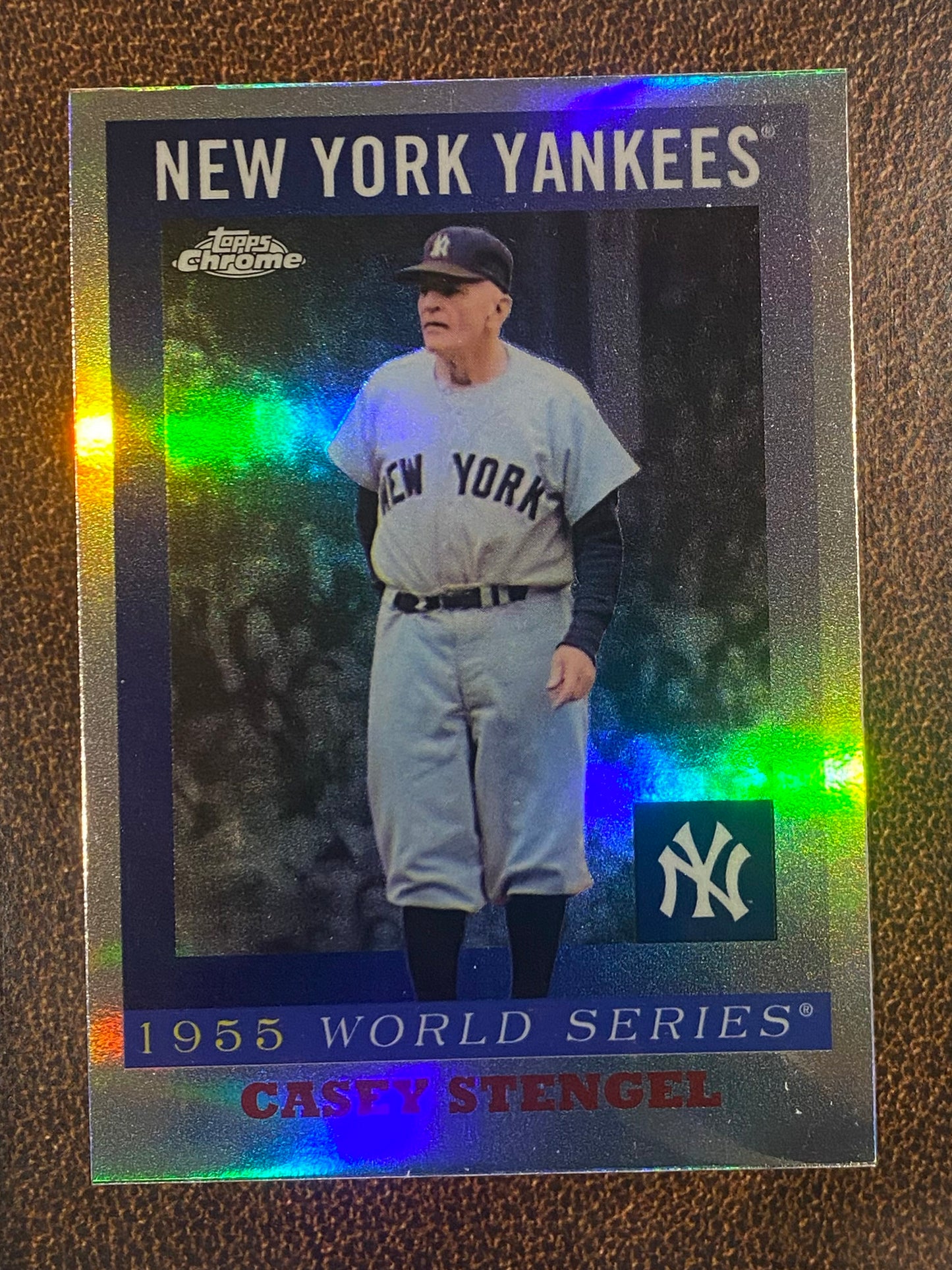 Casey Stengel - 2025 Topps Chrome Platinum - 1955 World Series - Yankees