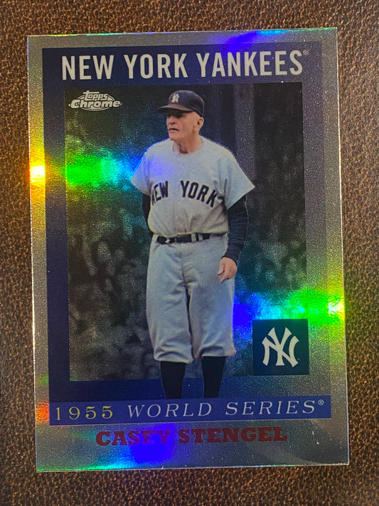 Casey Stengel - 2025 Topps Chrome Platinum - 1955 World Series - Yankees