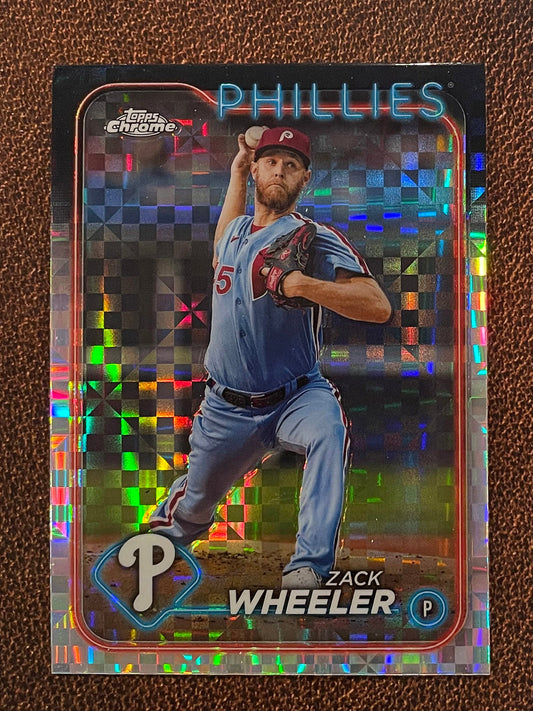 Zack Wheeler - 2024 Topps Chrome - XFractor - Phillies