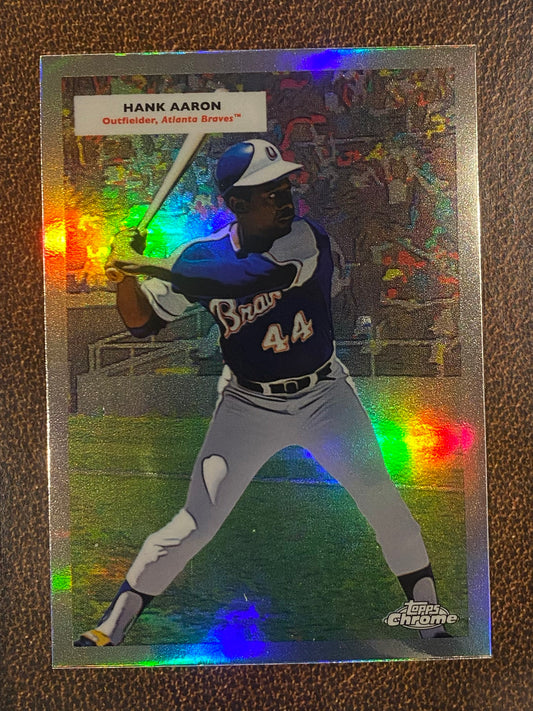 Ronald Acuna Jr./Hank Aaron - 2025 Topps Chrome Platinum - 1955 Topps Doubleheaders - Braves