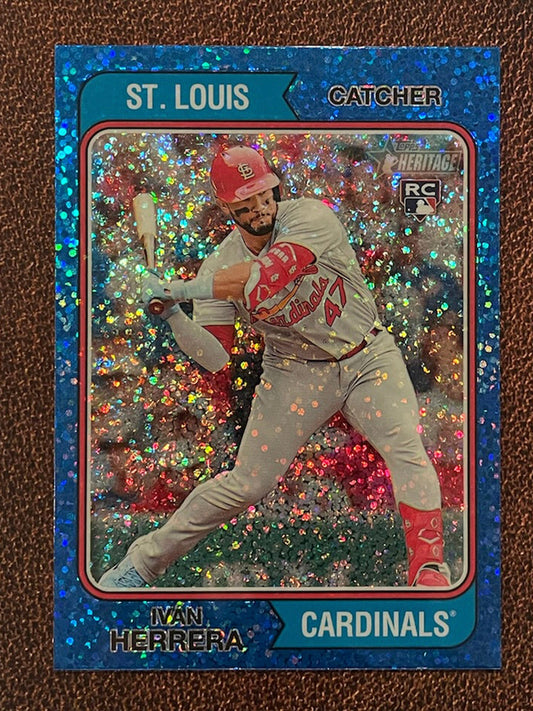 Iván Herrera - 2023 Topps Heritage - Blue Sparkle Parallel - Cardinals