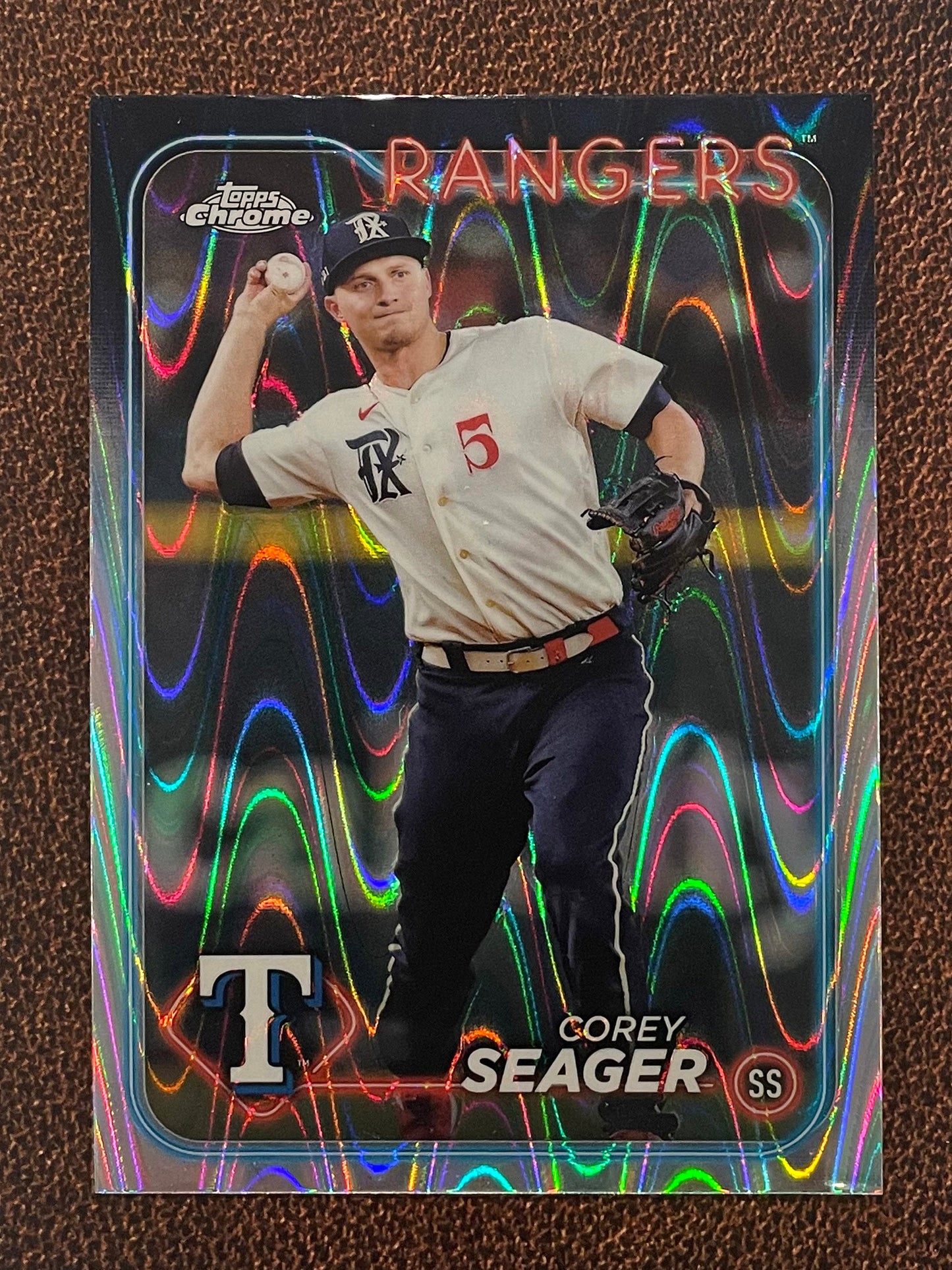 Corey Seager - 2024 Topps Chrome - Raywave Refractor - Rangers