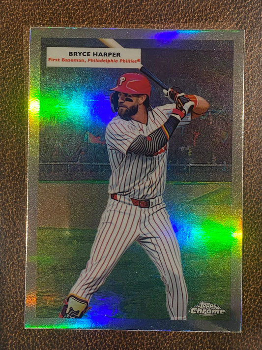 Mike Schmidt/Bryce Harper - 2025 Topps Chrome Platinum - 1955 Topps Doubleheaders - Phillies