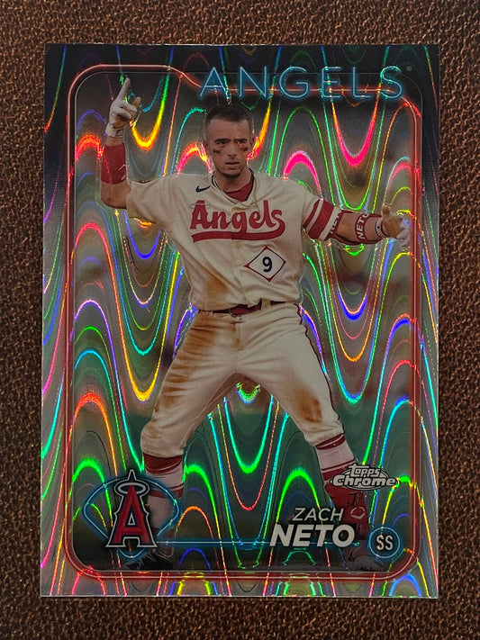 Zach Neto - 2024 Topps Chrome - Raywave Refractor - Angels