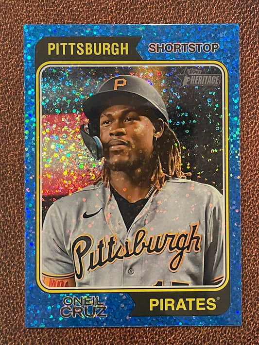 Oneil Cruz - 2023 Topps Heritage - Blue Sparkle Parallel - Pirates