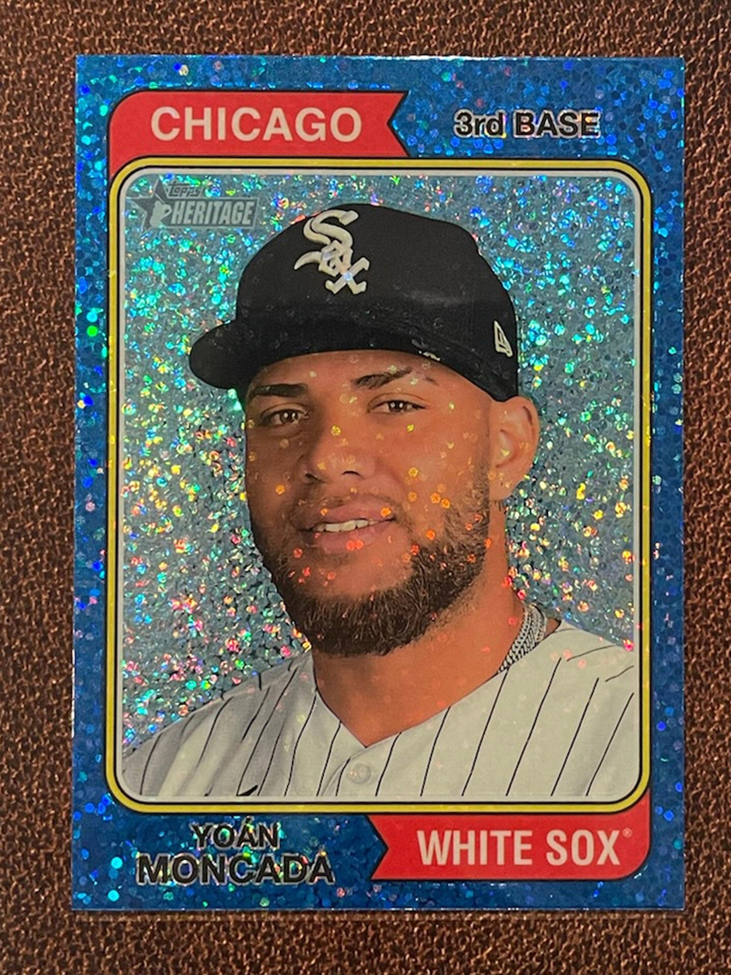 Yoán Moncada - 2023 Topps Heritage - Blue Sparkle Parallel - White Sox