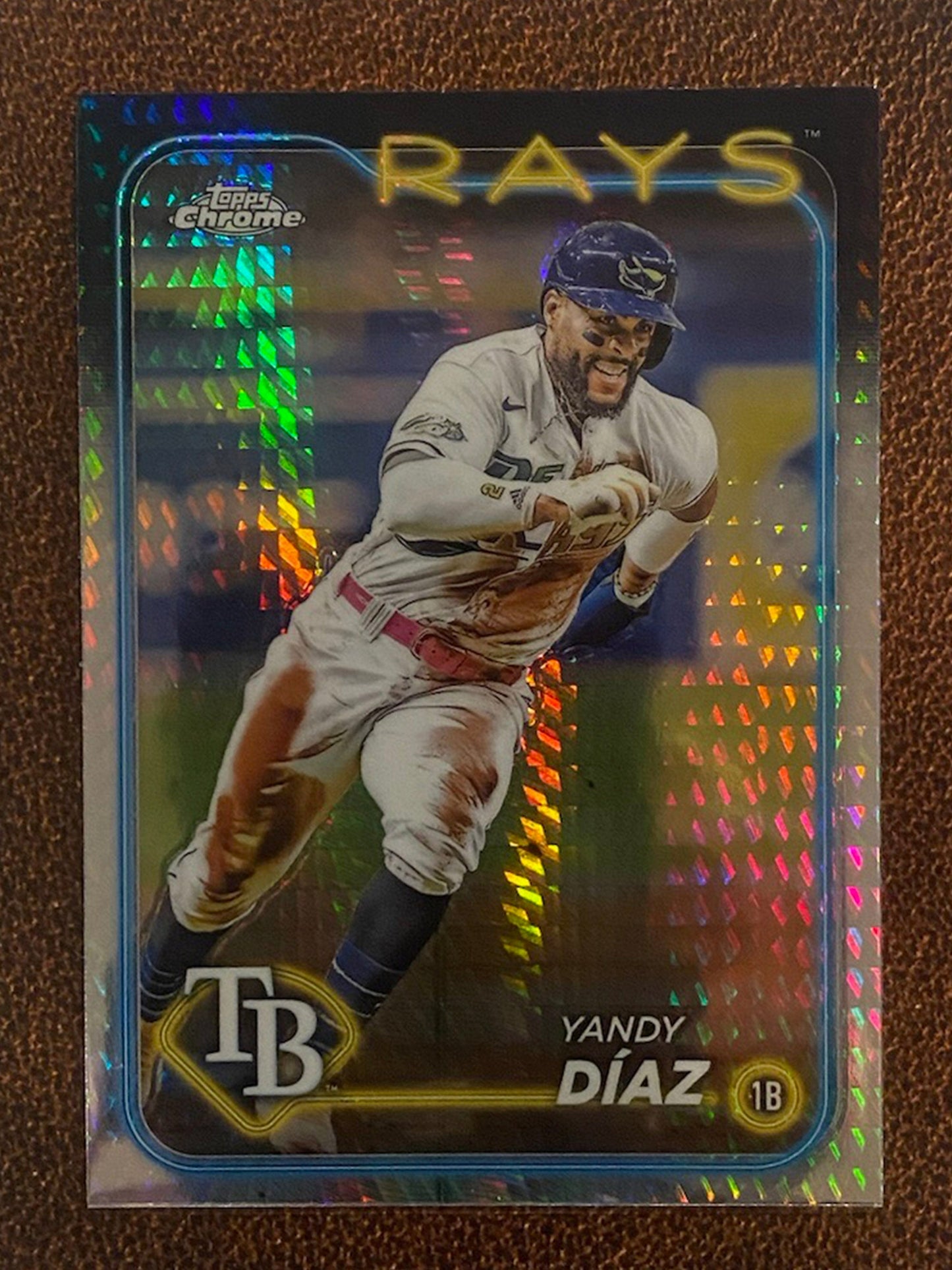 Yandy Diaz - 2024 Topps Chrome - Prism Refractor - Rays