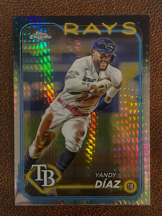 Yandy Diaz - 2024 Topps Chrome - Prism Refractor - Rays