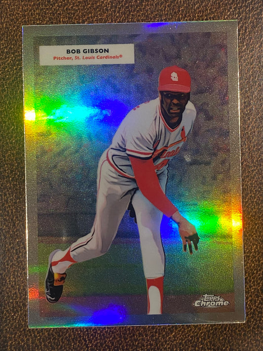 Lou Brock/Bob Gibson - 2025 Topps Chrome Platinum - 1955 Topps Doubleheaders - Cardinals