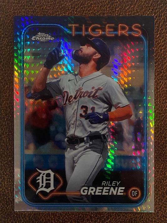 Riley Greene - 2024 Topps Chrome - Prism Refractor - Tigers