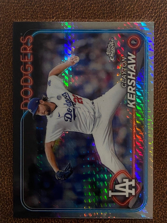 Clayton Kershaw - 2024 Topps Chrome - Prism Refractor - Dodgers