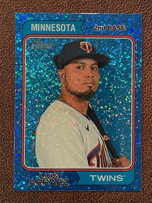 Luis Arraez - 2023 Topps Heritage - Blue Sparkle Parallel - Twins