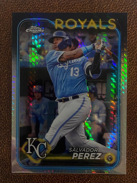 Salvador Perez - 2024 Topps Chrome - Prism Refractor - Royals