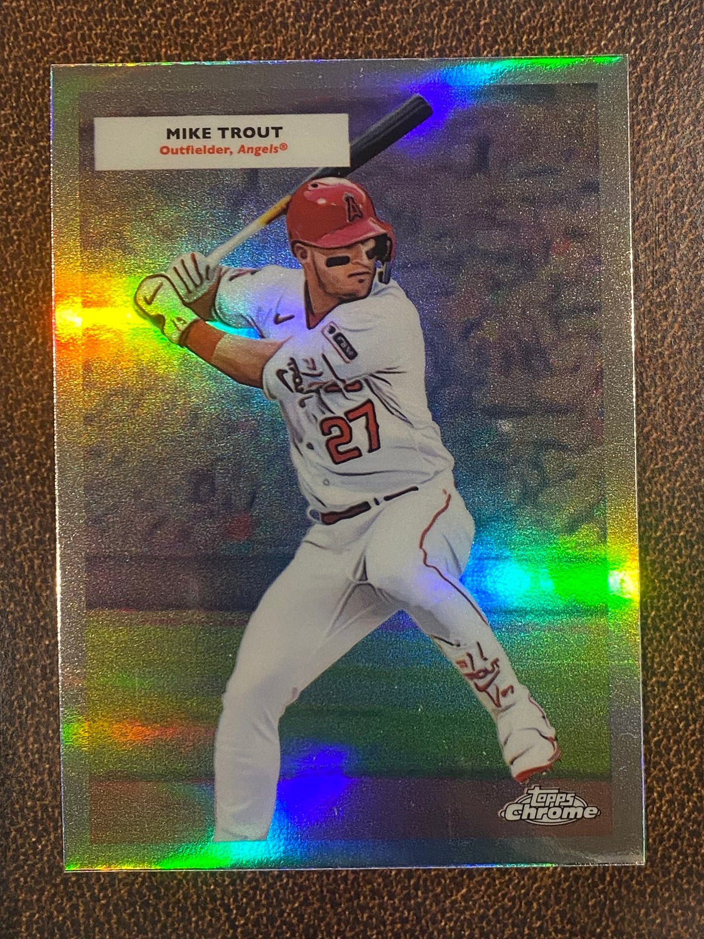 Nolan Ryan/Mike Trout - 2025 Topps Chrome Platinum - 1955 Topps Doubleheaders - Angels