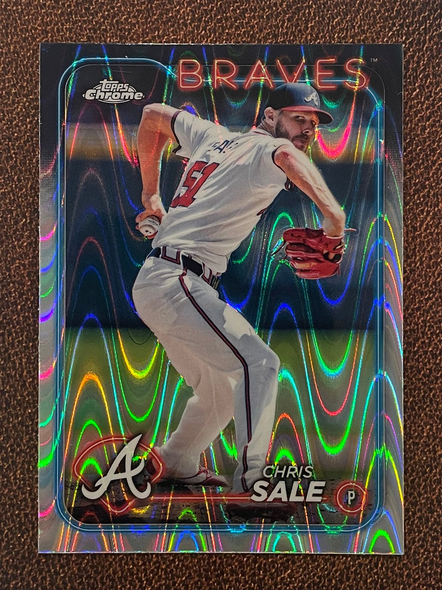 Chris Sale - 2024 Topps Chrome - Raywave Refractor - Braves