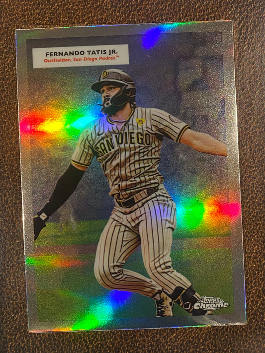 Tony Gwynn/Fernando Tatis Jr. - 2025 Topps Chrome Platinum - 1955 Topps Doubleheaders - Padres
