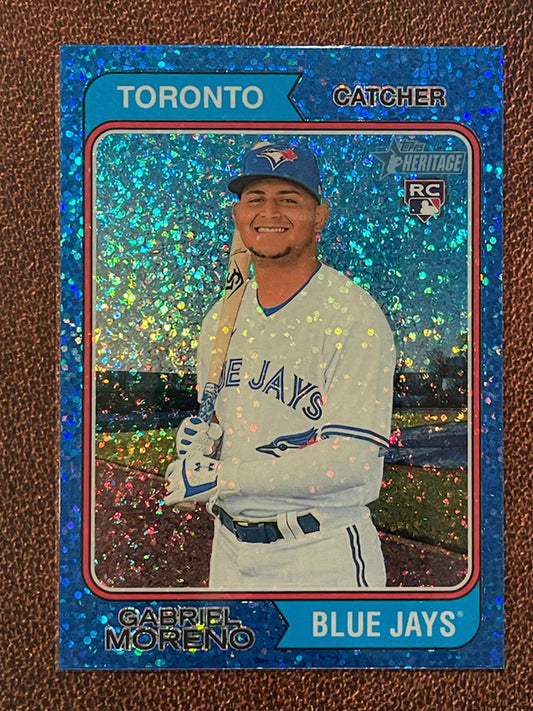 Gabriel Moreno - 2023 Topps Heritage - Blue Sparkle Parallel - Blue Jays