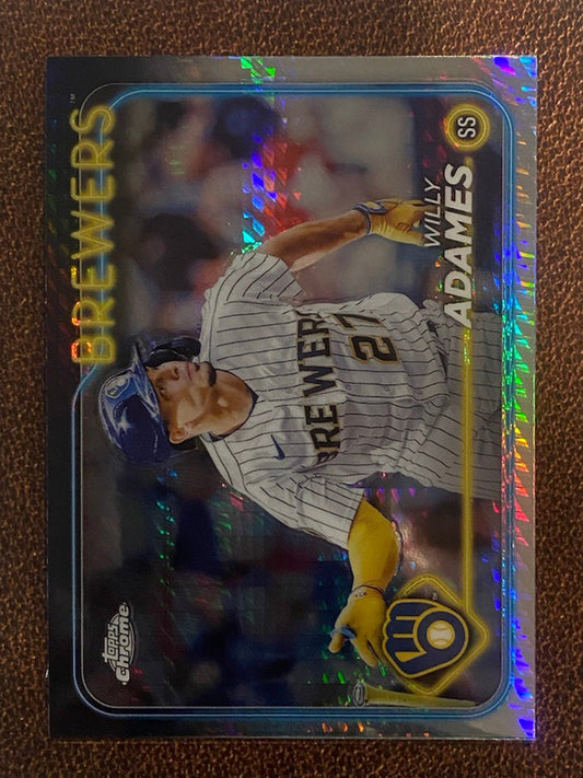 Willy Adames - 2024 Topps Chrome - Prism Refractor - Brewers