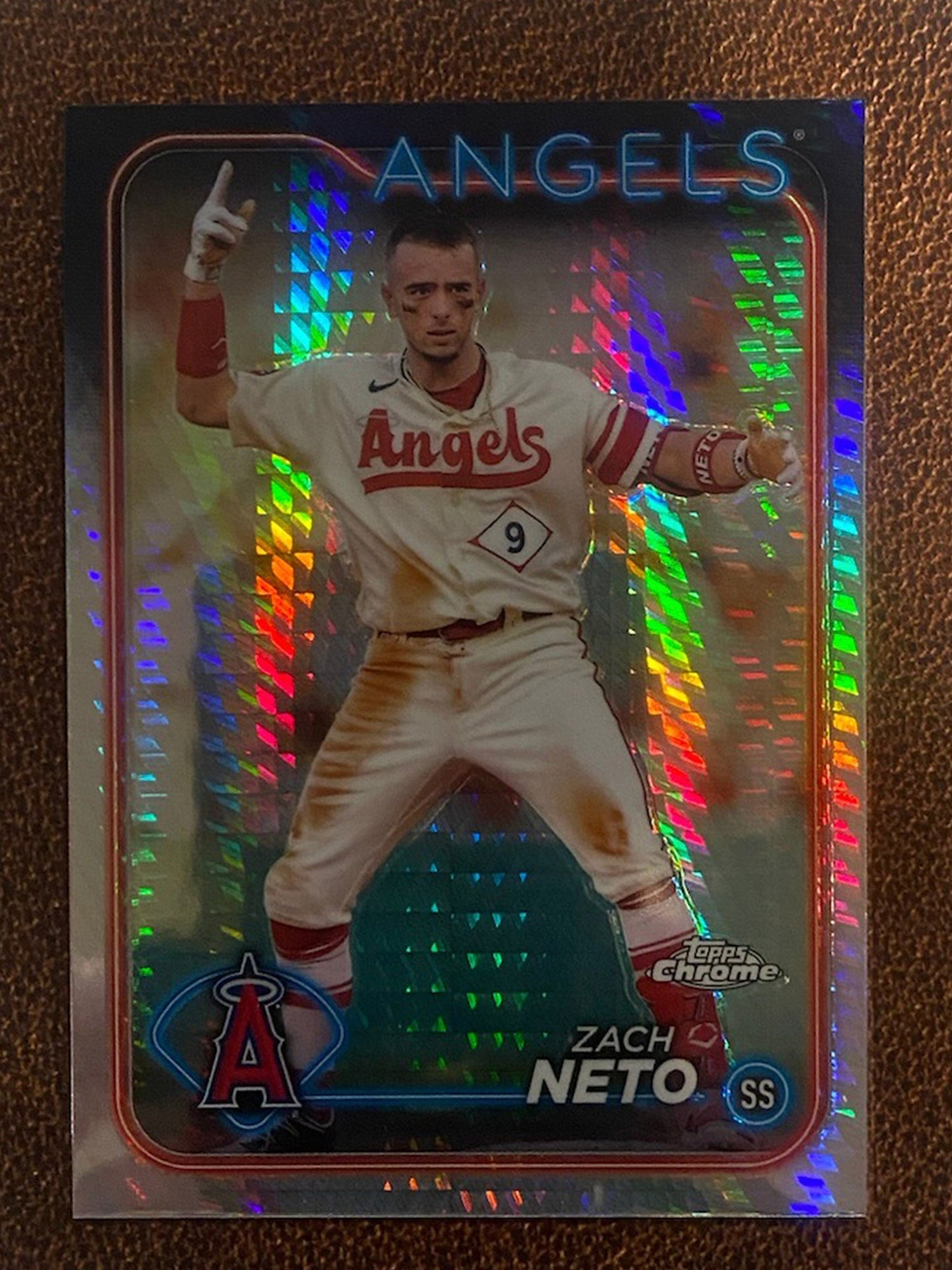 Zach Neto - 2024 Topps Chrome - Prism Refractor - Angels