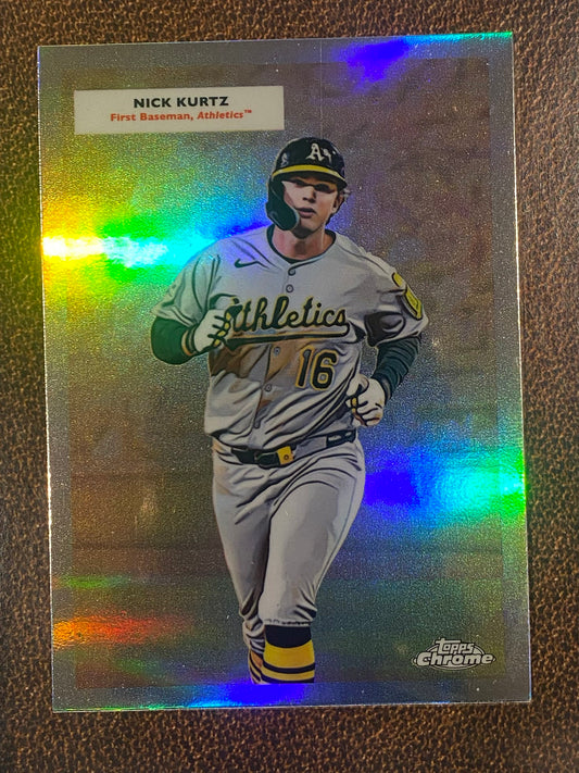 Nick Kurtz/Jacob Wilson - 2025 Topps Chrome Platinum - 1955 Topps Doubleheaders - Athletics