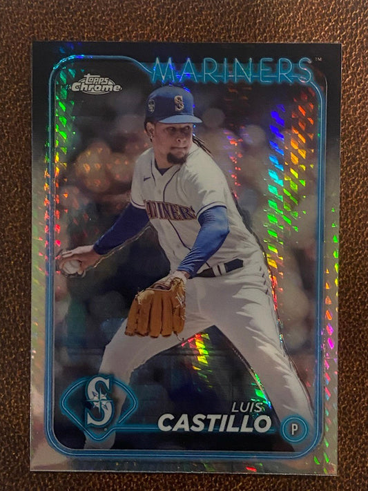 Luis Castillo - 2024 Topps Chrome - Prism Refractor - Mariners