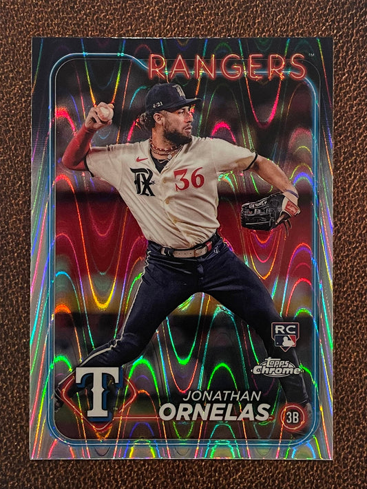 Jonathan Ornelas - 2024 Topps Chrome - Raywave Refractor - Rangers