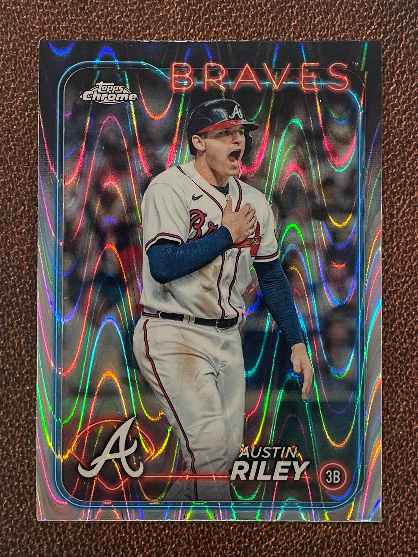 Austin Riley - 2024 Topps Chrome - Raywave Refractor - Braves