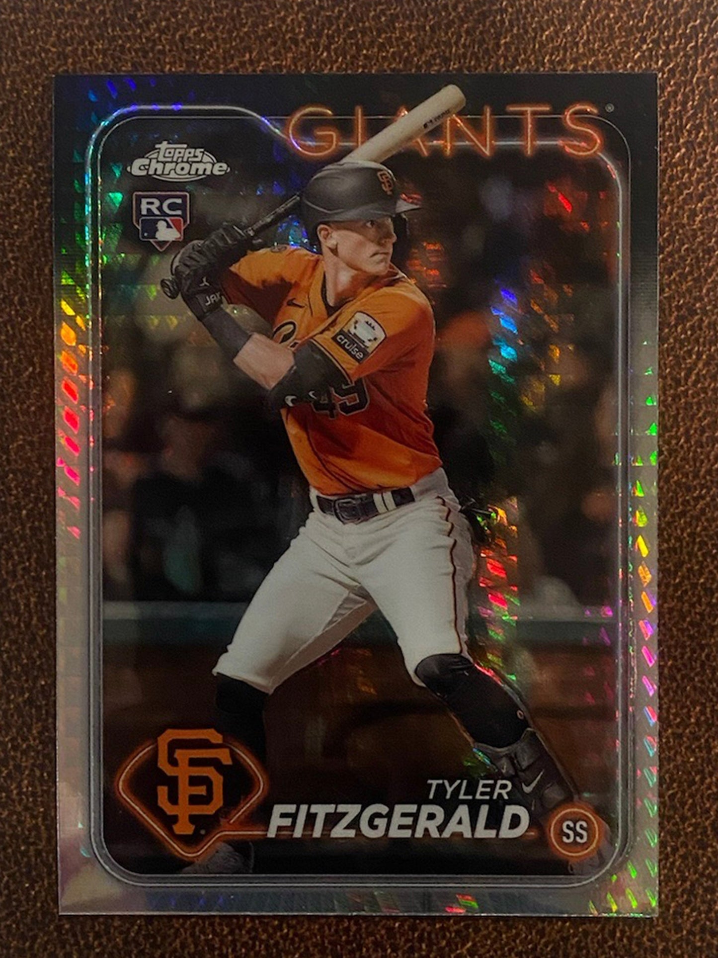 Tyler Fitzgerald - 2024 Topps Chrome - Prism Refractor - Giants