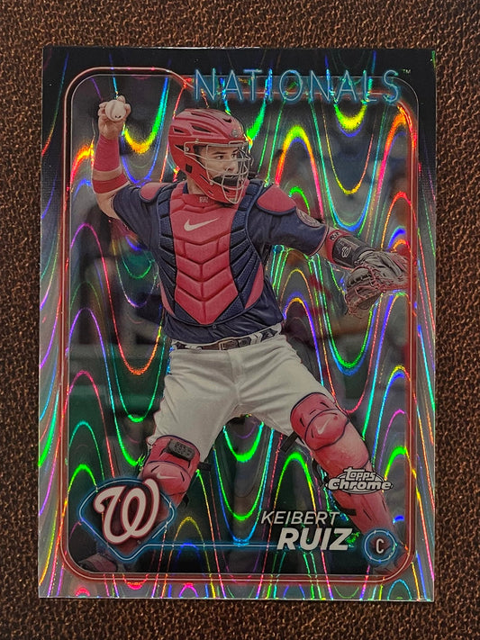 Keibert Ruiz - 2024 Topps Chrome - Raywave Refractor - Nationals