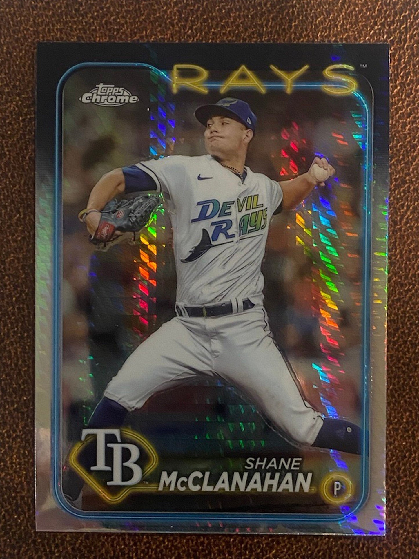 Shane McClanahan - 2024 Topps Chrome - Prism Refractor - Rays