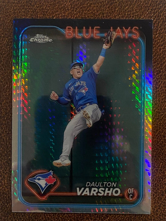 Daulton Varsho - 2024 Topps Chrome - Prism Refractor - Blue Jays