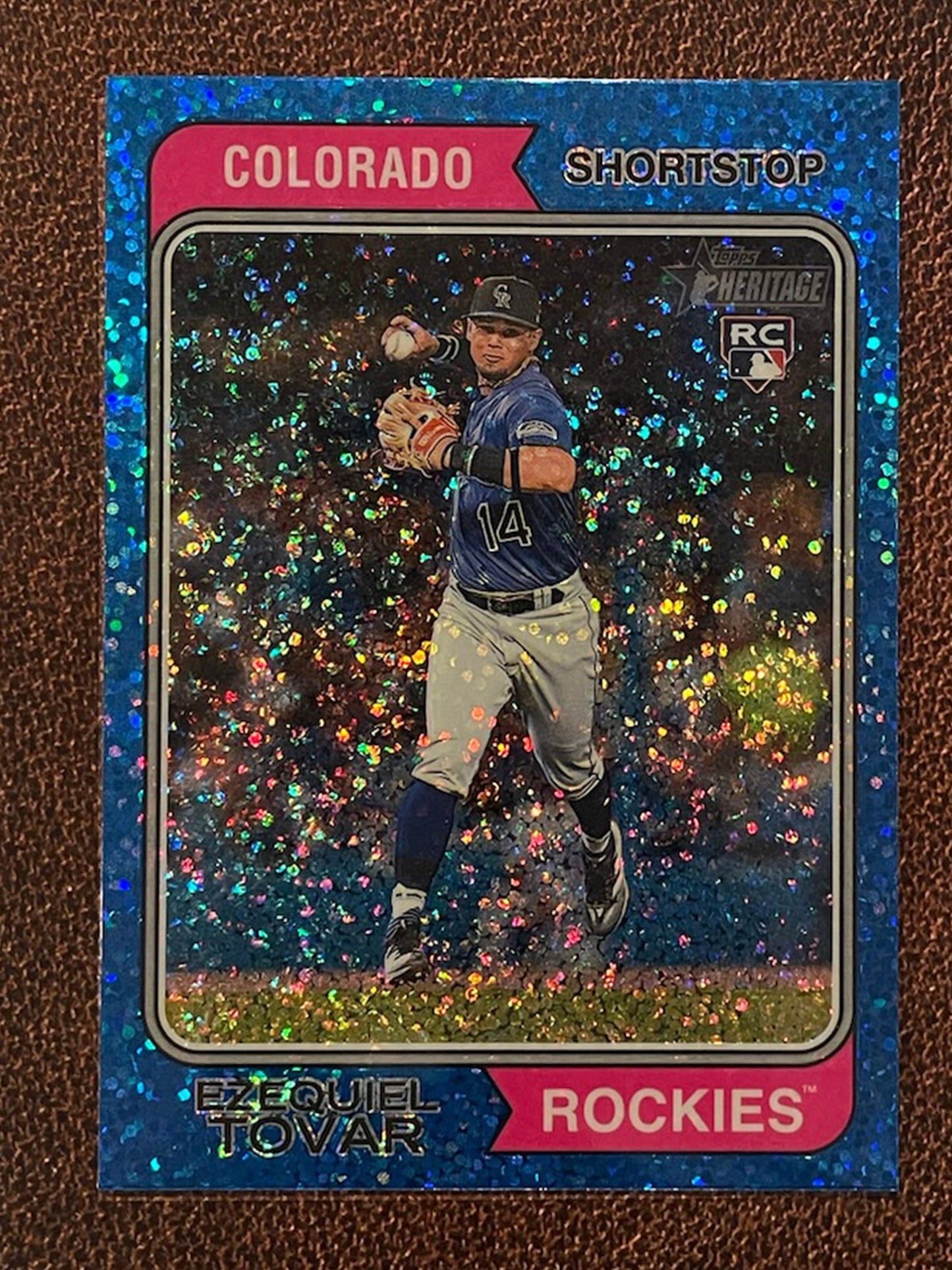 Ezequiel Tovar - 2023 Topps Heritage - Blue Sparkle Parallel - Rockies