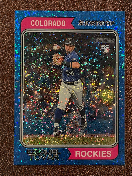 Ezequiel Tovar - 2023 Topps Heritage - Blue Sparkle Parallel - Rockies
