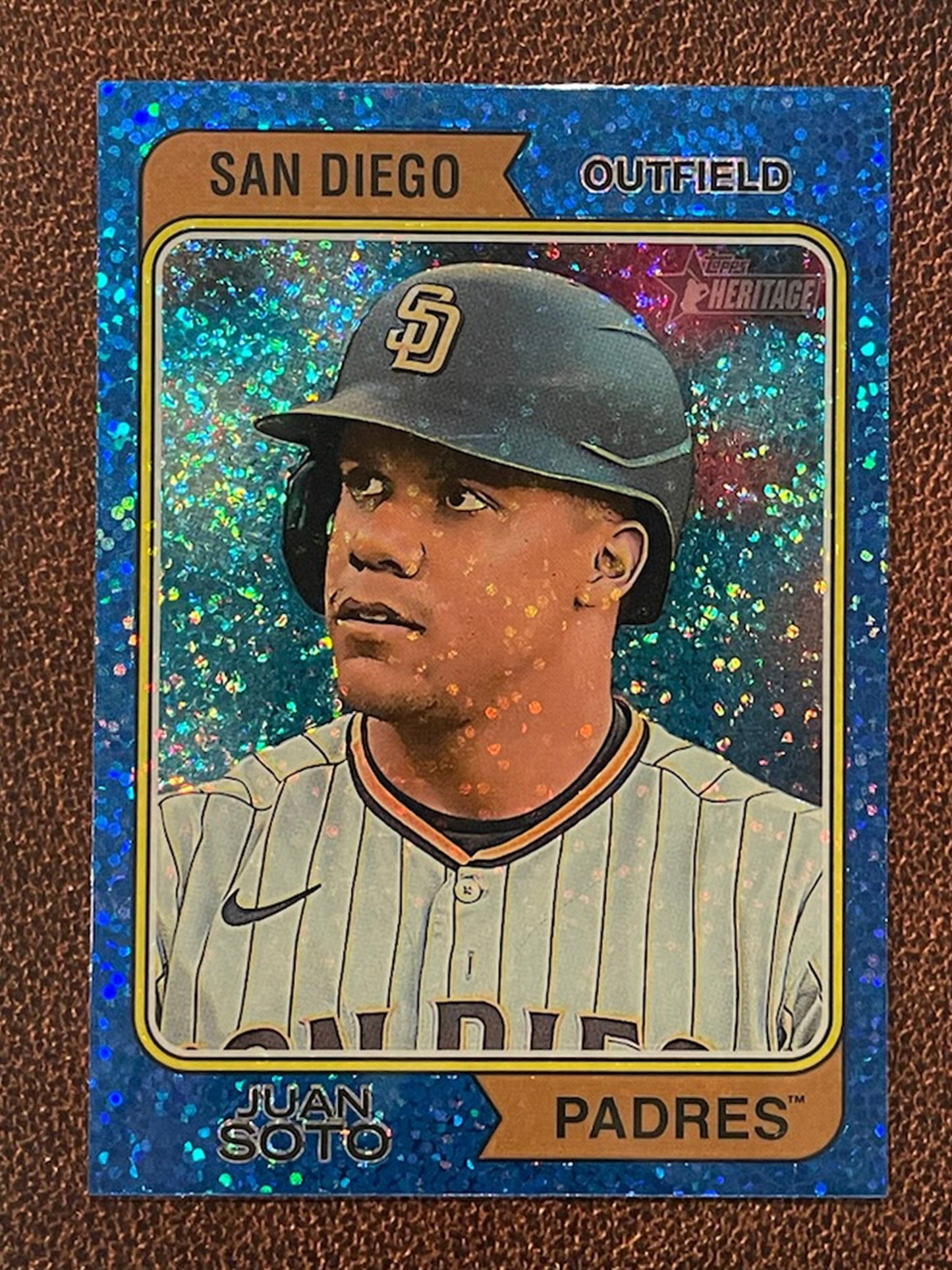 Juan Soto - 2023 Topps Heritage - Blue Sparkle Parallel - Padres
