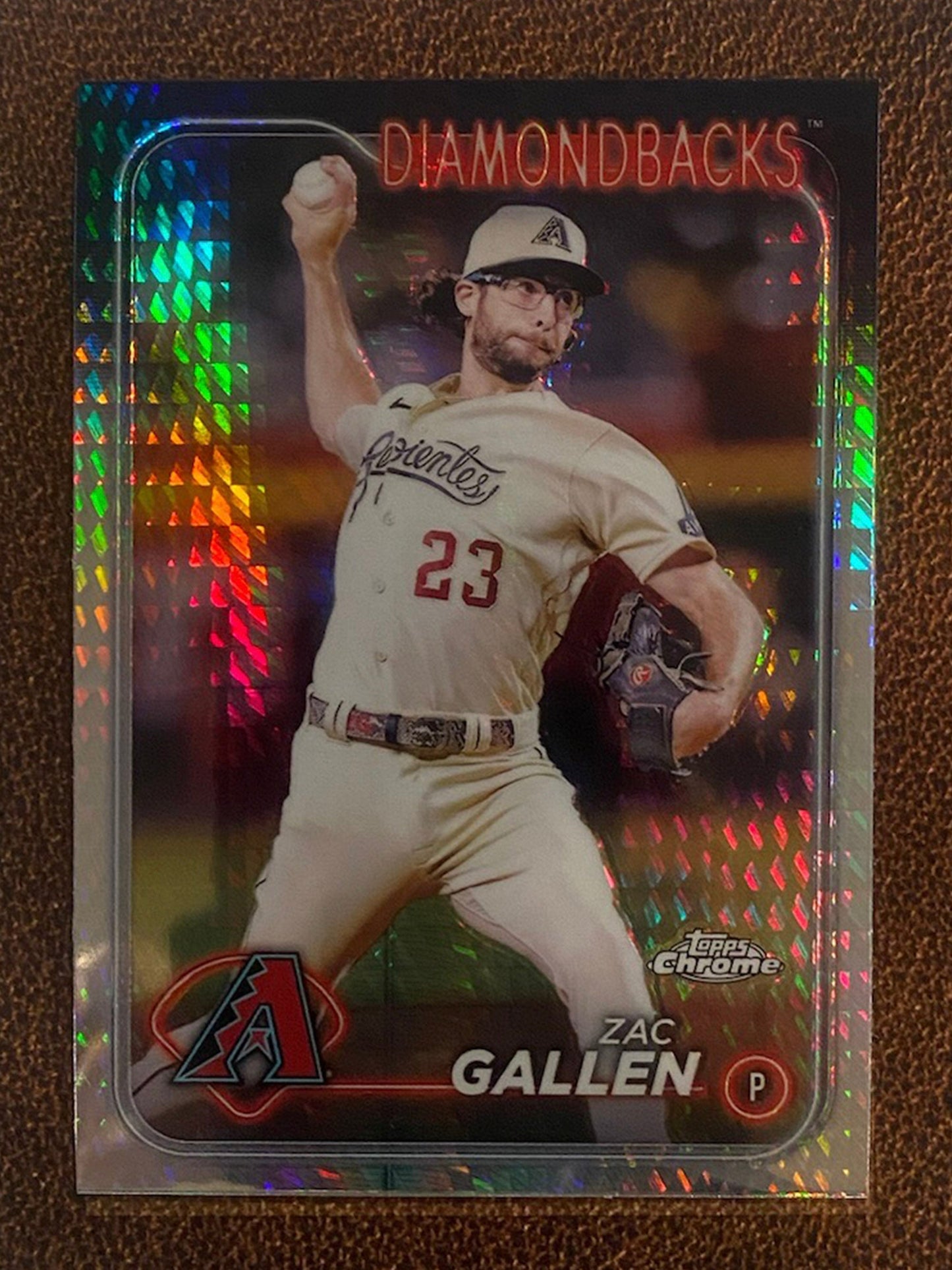 Zac Gallen - 2024 Topps Chrome - Prism Refractor - Diamondbacks