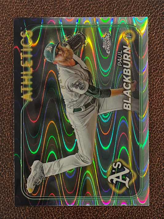 Paul Blackburn - 2024 Topps Chrome - Raywave Refractor - Athletics