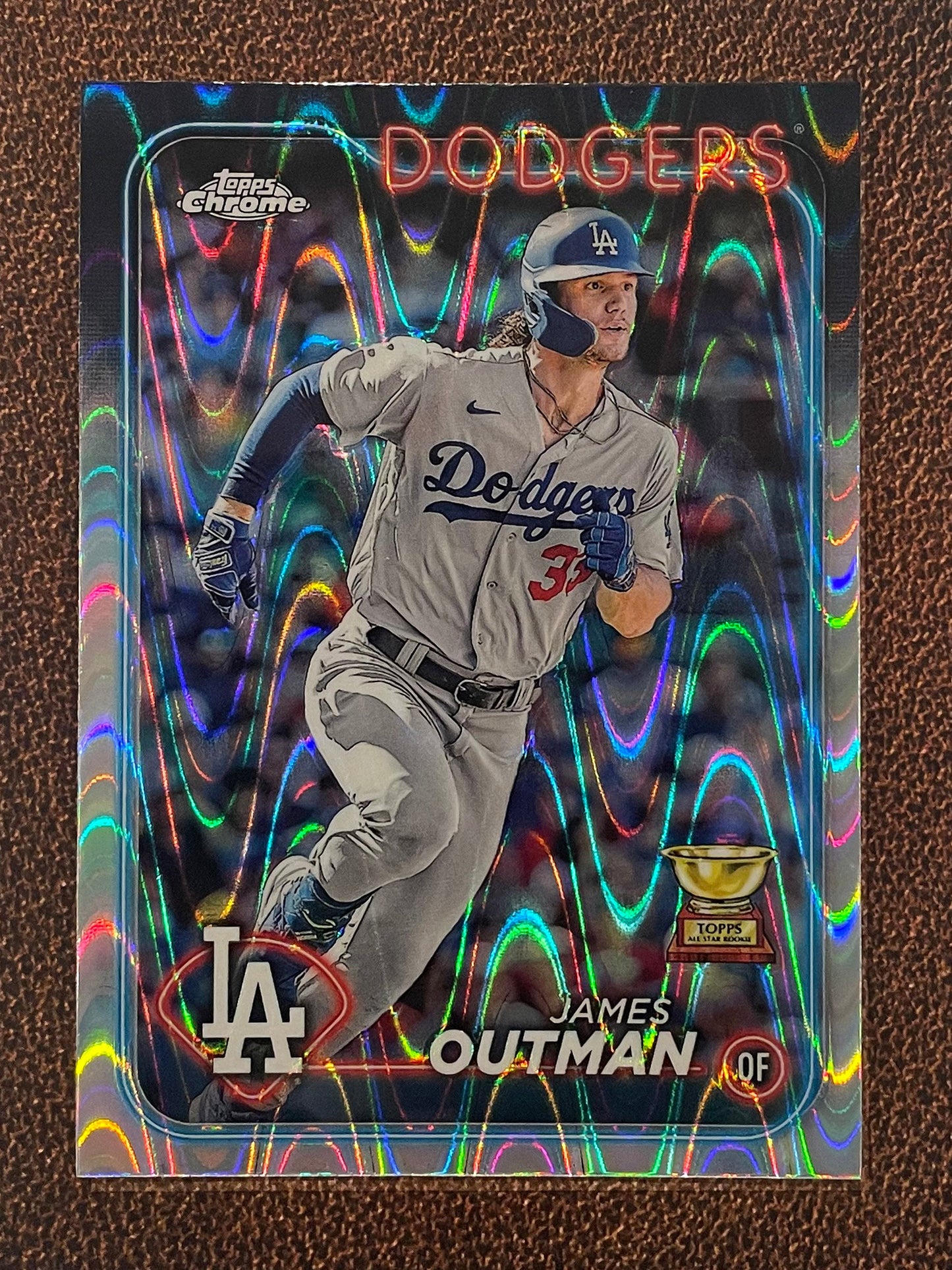 James Outman - 2024 Topps Chrome - Raywave Refractor - Dodgers