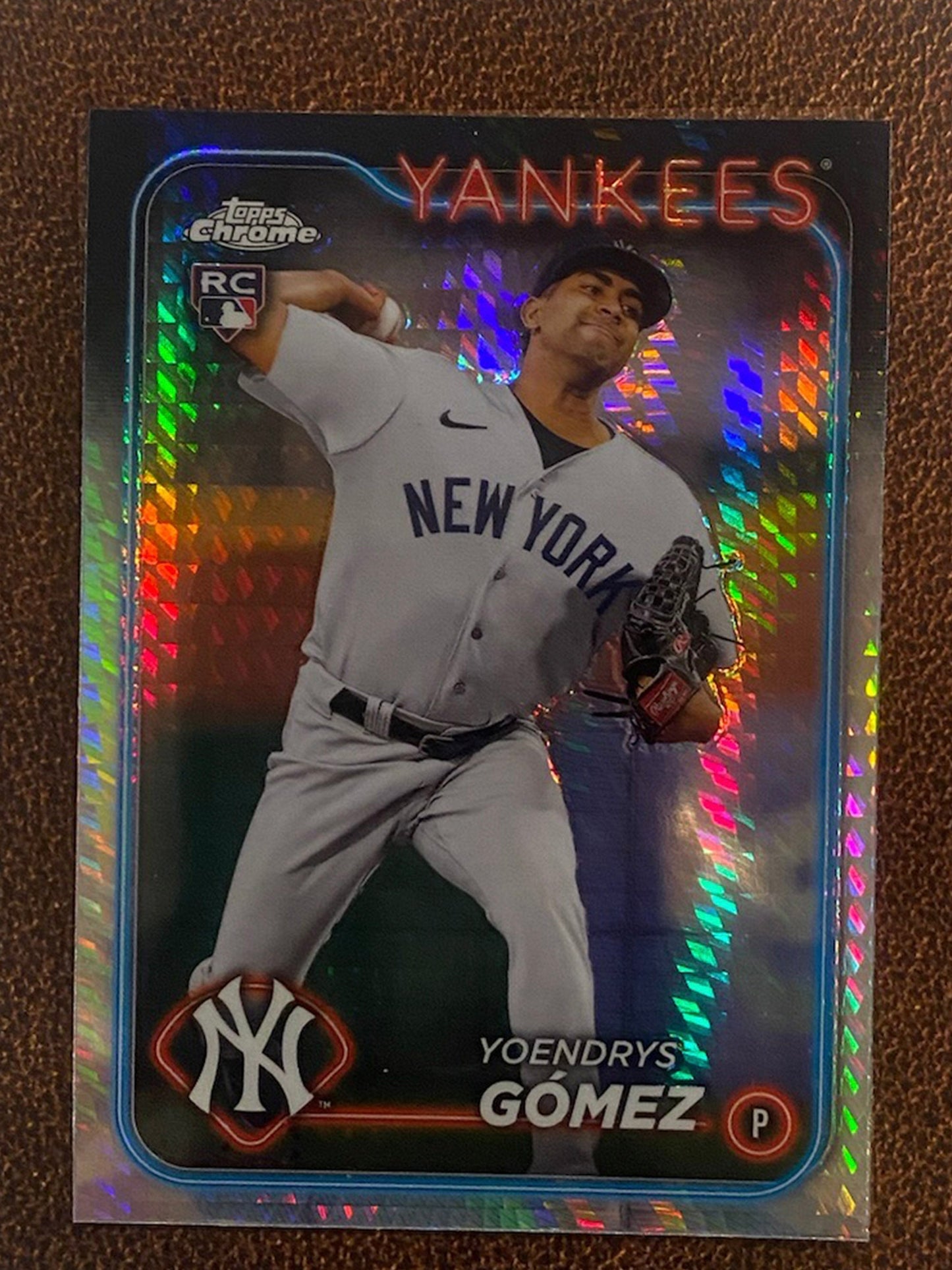 Yoendrys Gomez - 2024 Topps Chrome - Prism Refractor - Yankees