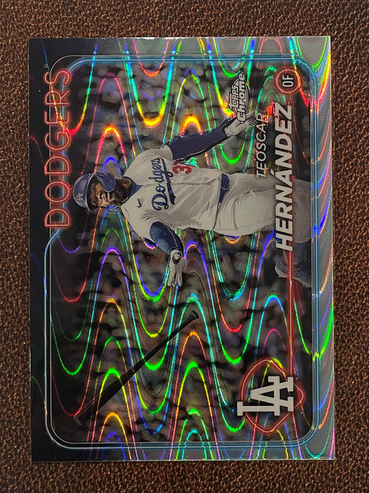 Teoscar Hernandez - 2024 Topps Chrome - Raywave Refractor - Dodgers
