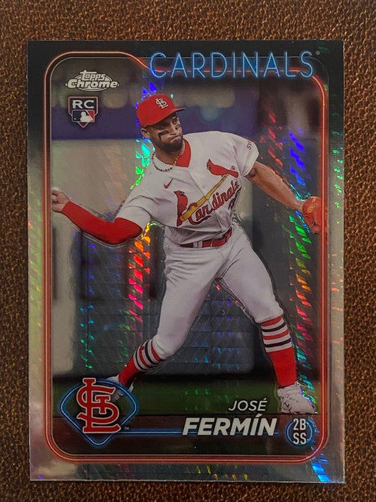 Jose Fermin - 2024 Topps Chrome - Prism Refractor - Cardinals