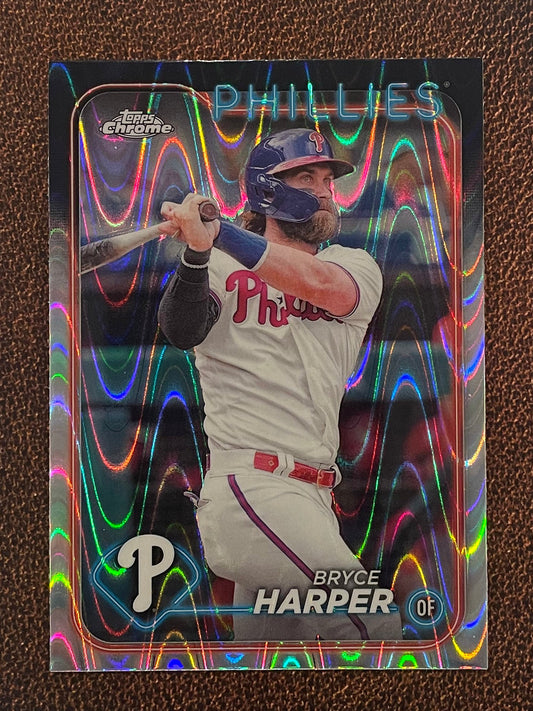 Bryce Harper - 2024 Topps Chrome - Raywave Refractor - Phillies