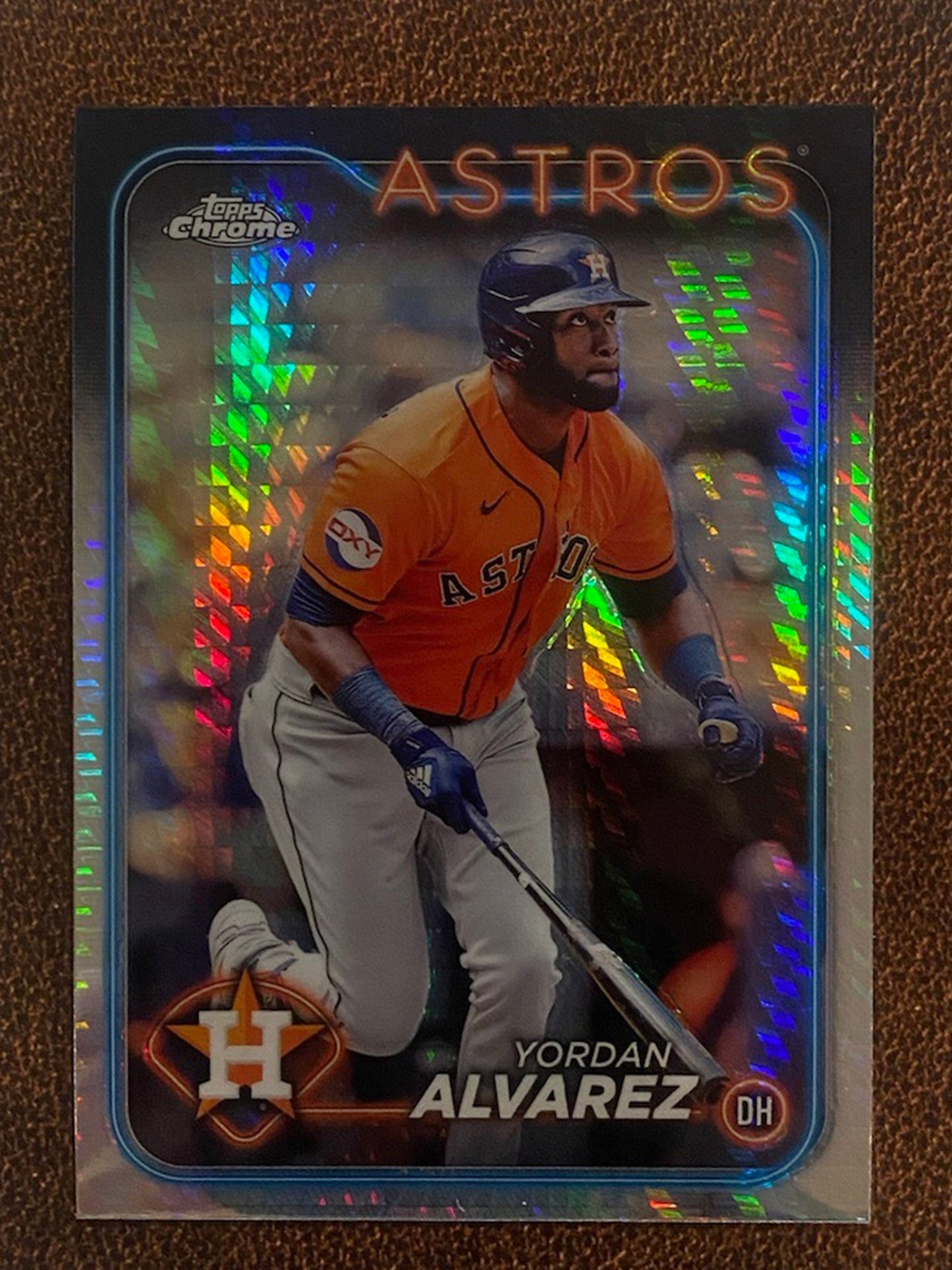 Yordan Alvarez - 2024 Topps Chrome - Prism Refractor - Astros