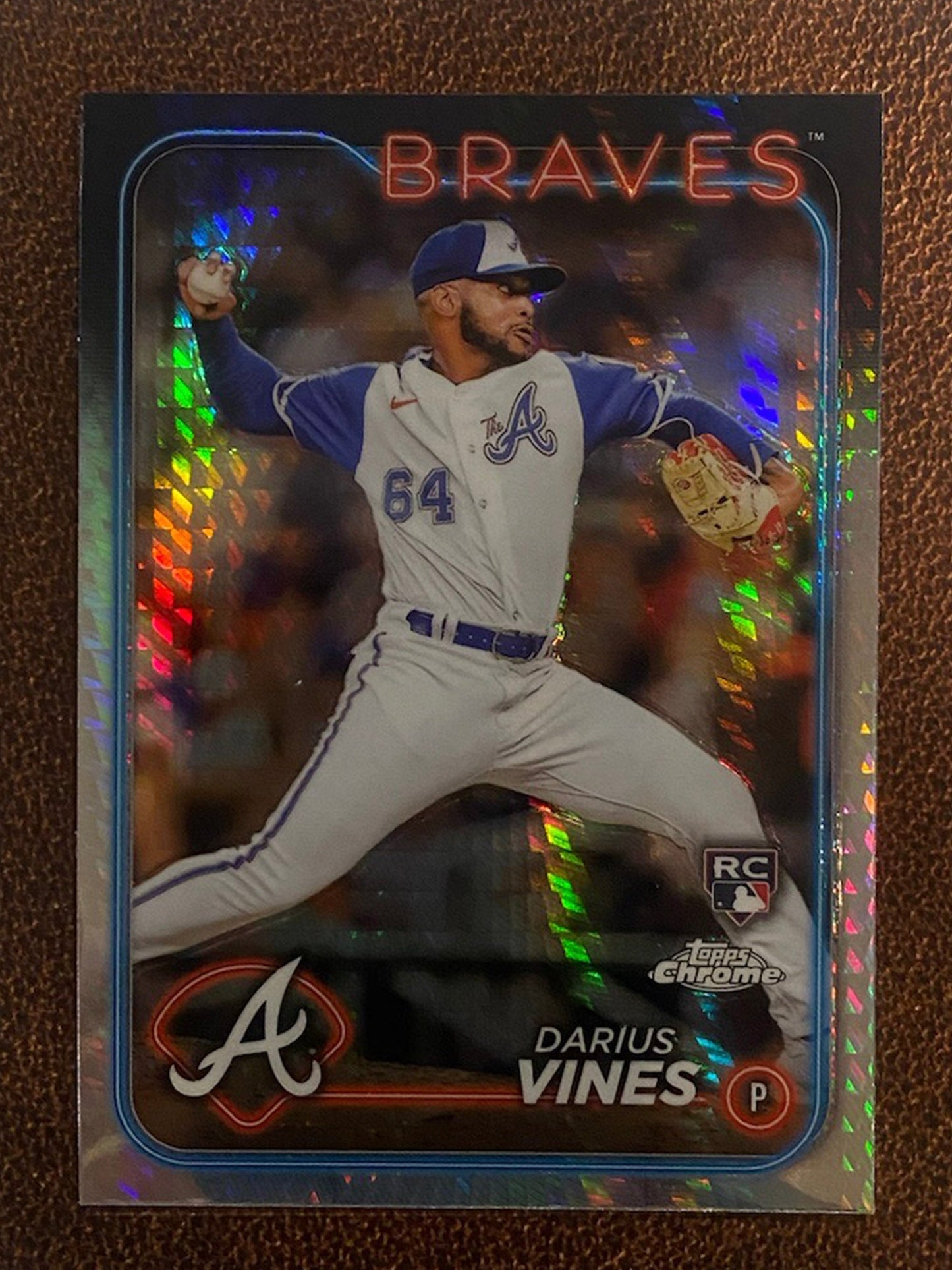 Darius Vines - 2024 Topps Chrome - Prism Refractor - Braves