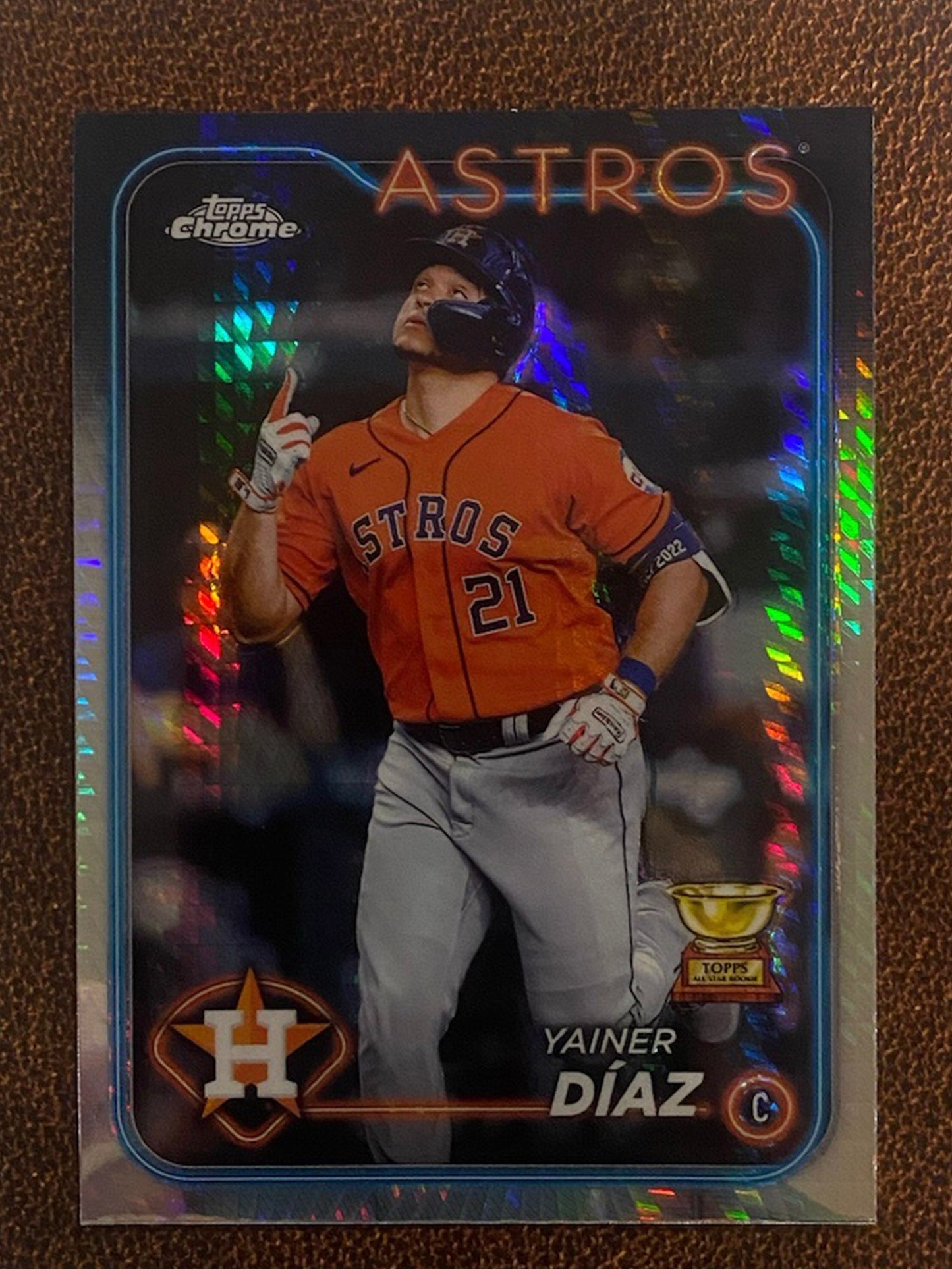 Yainer Diaz - 2024 Topps Chrome - Prism Refractor - Astros