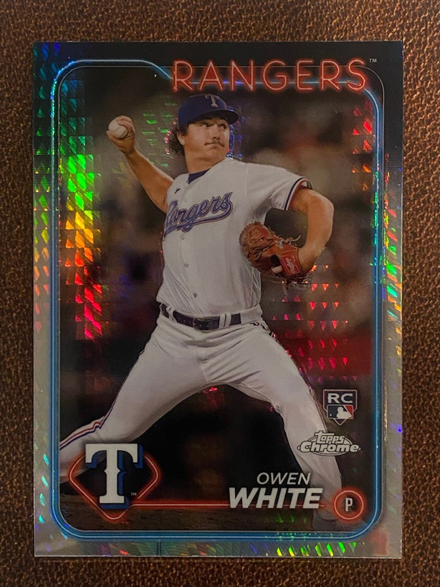 Owen White - 2024 Topps Chrome - Prism Refractor - Rangers