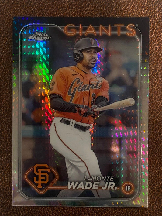 LaMonte Wade Jr. - 2024 Topps Chrome - Prism Refractor - Giants