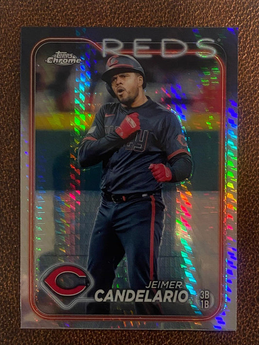 Jeimer Candelario - 2024 Topps Chrome - Prism Refractor - Reds